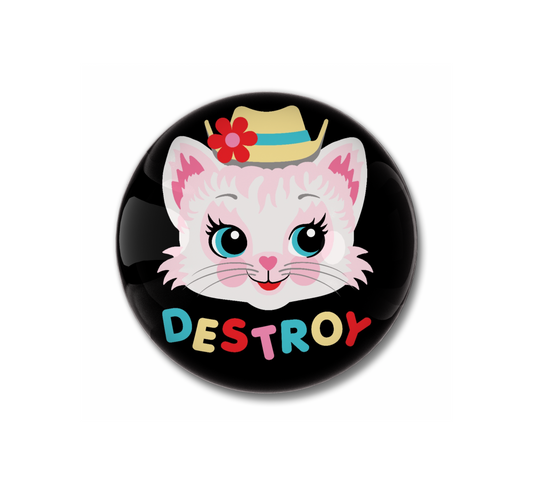 Cute Kitty Destroy Pin
