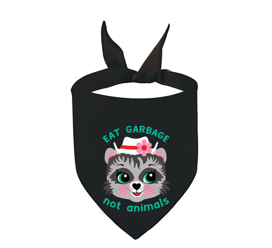 Eat Garbage Not Animals Pet Bandana