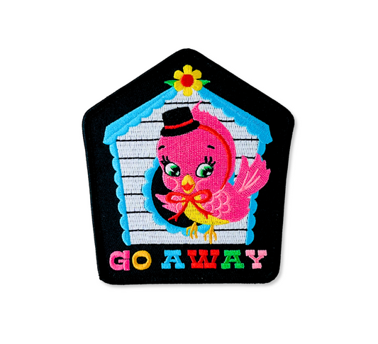 Go Away Cute Birdy Patch