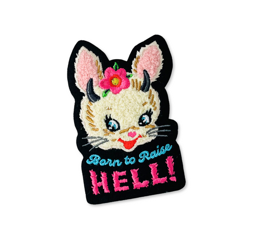 Cute Bunny Born to Raise Hell Patch