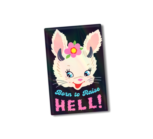 Born to Raise Hell Bunny Pin