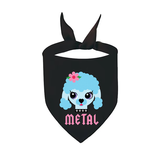 Metal Poodle Pet Bandana