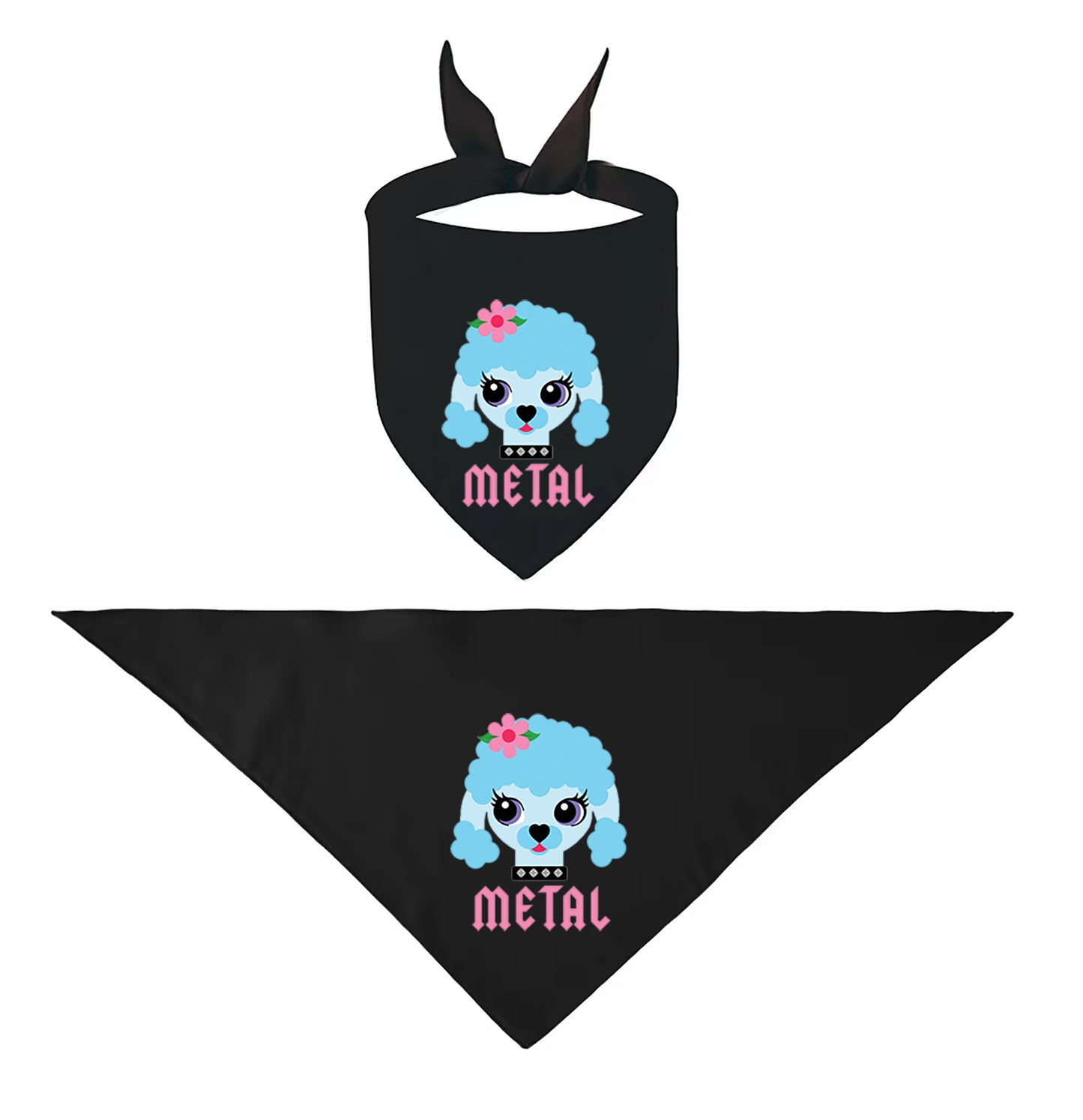 Metal Poodle Pet Bandana