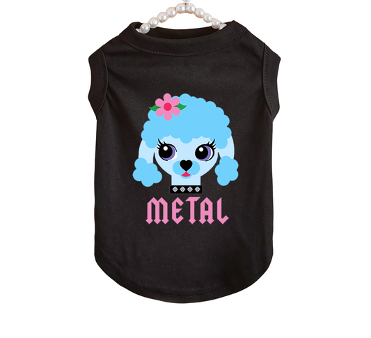Metal Poodle Pet T-Shirt