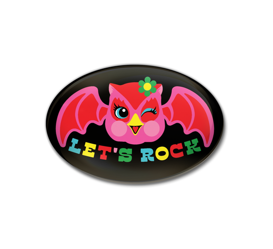 Let's Rock Owl Pin