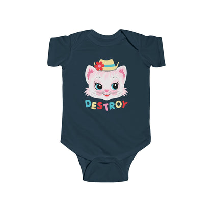 Cute Kitty Destroy Baby Bodysuit