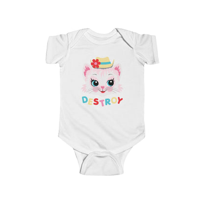 Cute Kitty Destroy Baby Bodysuit