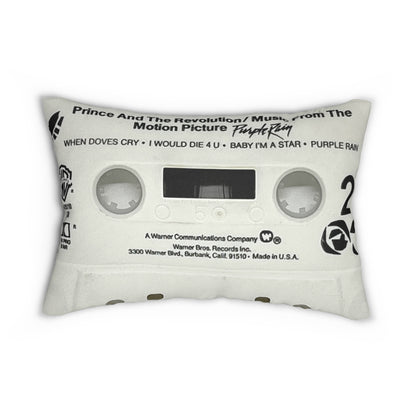 Retro Prince Purple Rain Cassette Tape Lumbar Pillow - Prince Cassette Tape Throw Pillow