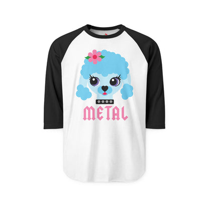 Metal Poodle Raglan Baseball Shirt