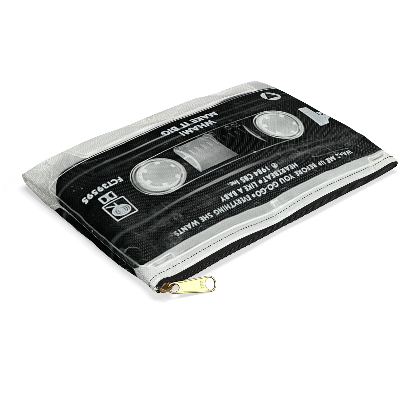 WHAM! Make it Big Zipper Pouch - George Michael Cassette Tape Zipper Pouch - Careless Whisper Wake Me Up Before You Go Go