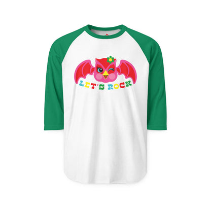 Let's Rock Cute Owl Raglan Baseball Shirt