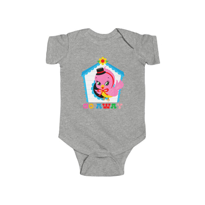 Cute Birdy Go Away Baby Bodysuit