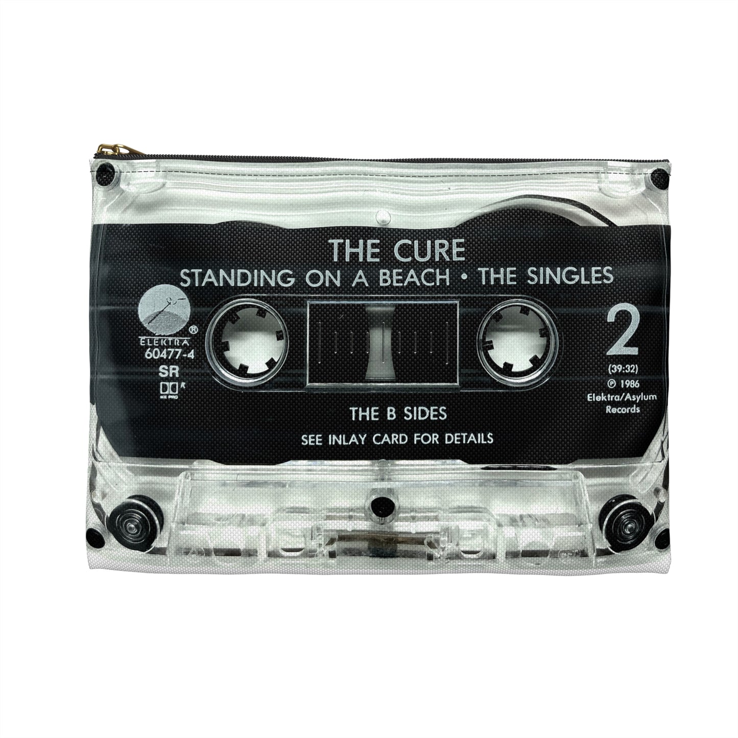 The Cure Zipper Pouch - The Cure Standing on a Beach Cassette Tape Zipper Pouch - The Cure Cassette Tape - Robert Smith