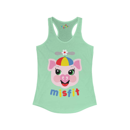 Misfit Piggy Women's Racerback Tank