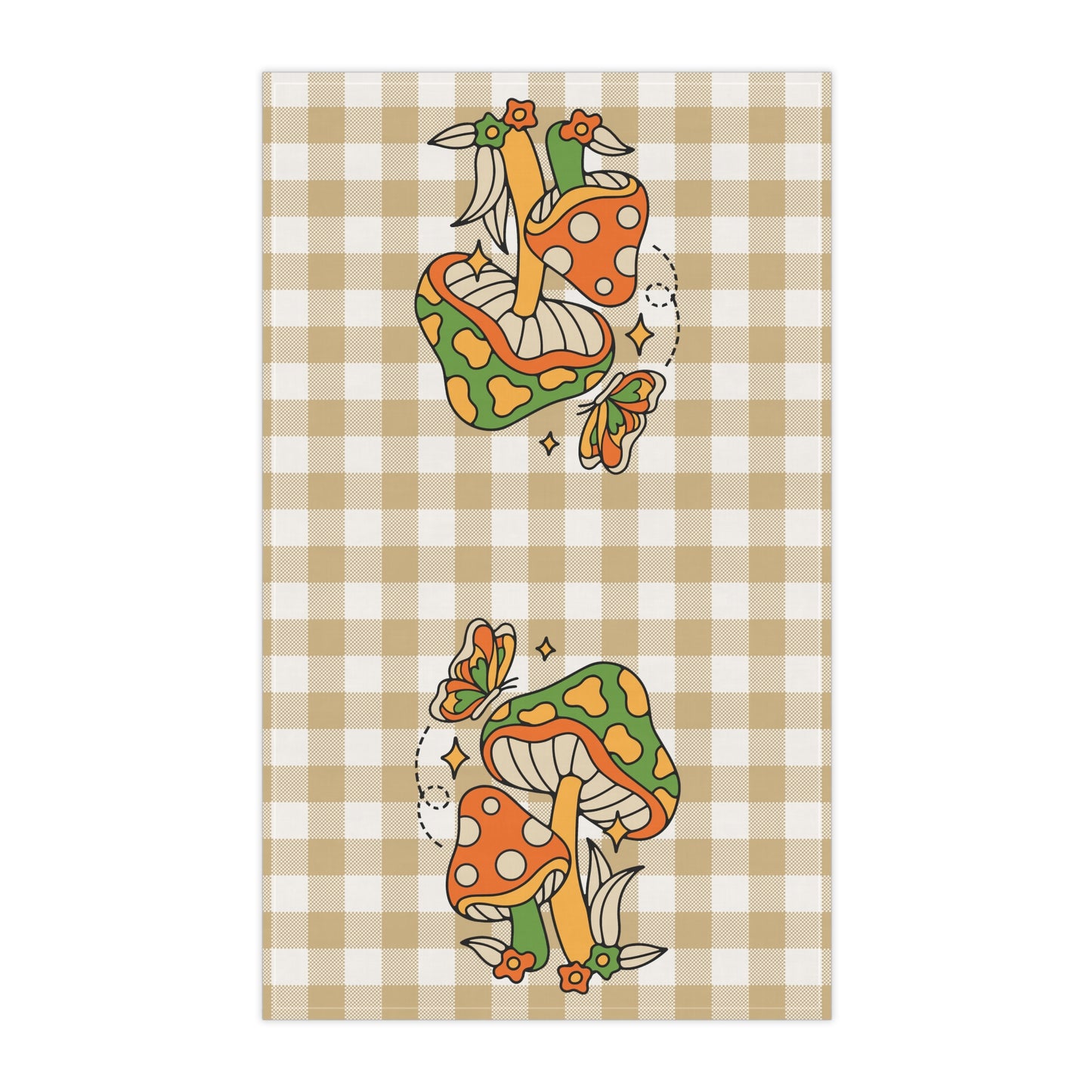 Retro Mushrooms Kitchen Towel