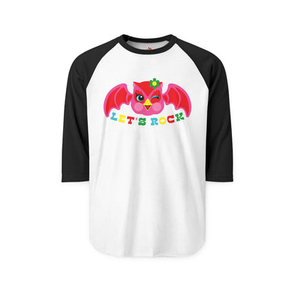 Let's Rock Cute Owl Raglan Baseball Shirt