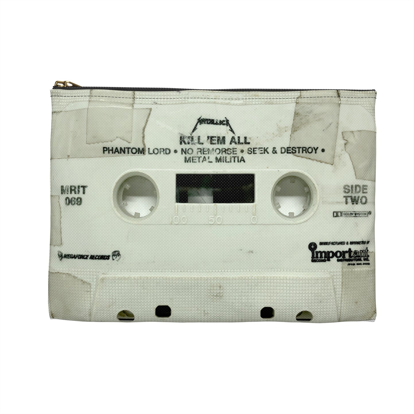 Metallica Zipper Pouch - Metallica Kill 'Em All Cassette Tape Zipper Pouch - Metallica Cassette Pouch
