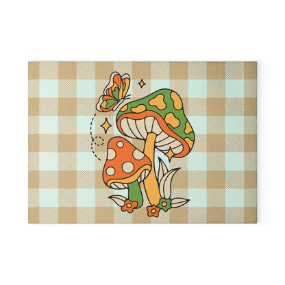 Retro Mushrooms Cutting Board