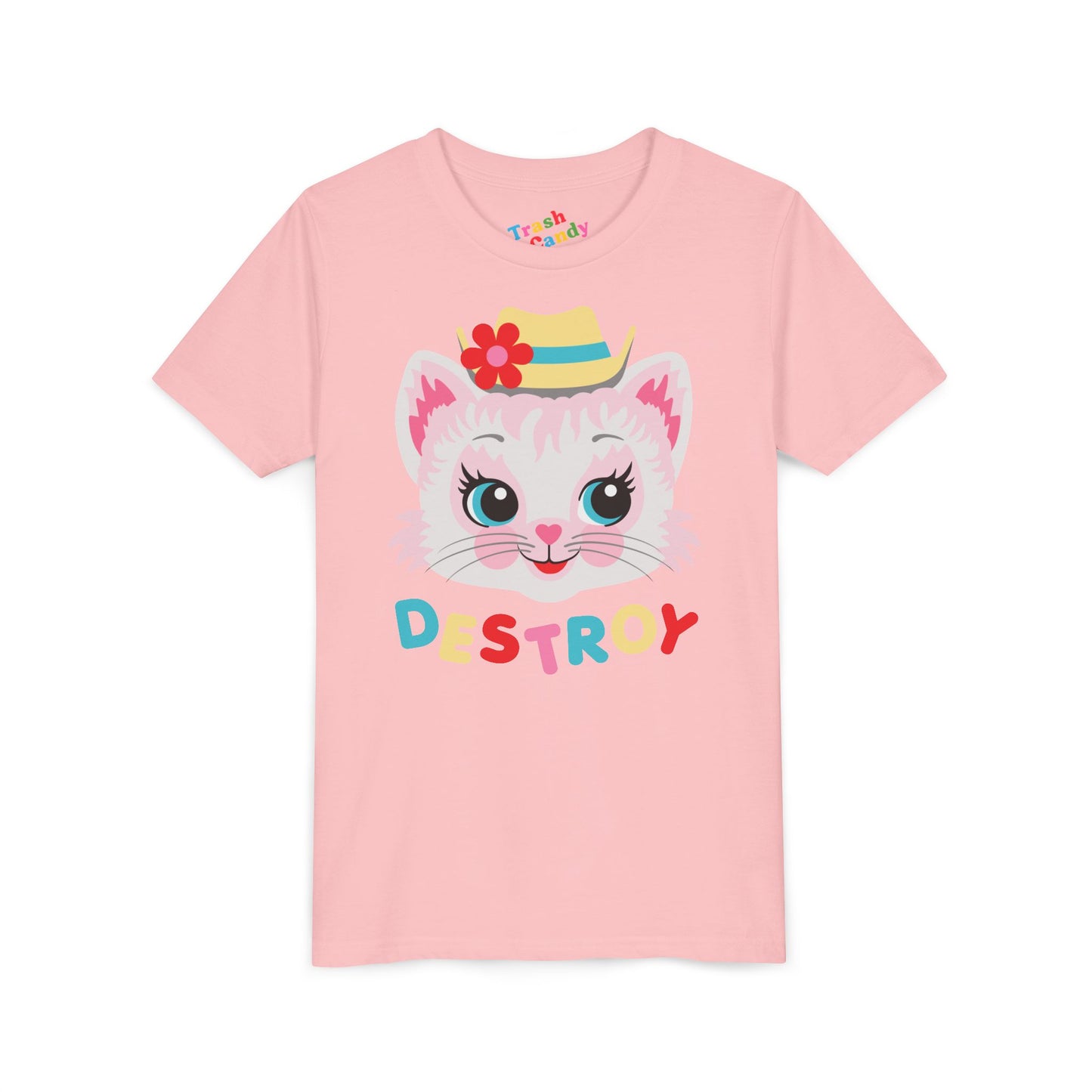 Cute Kitty Destroy Kids T-Shirt
