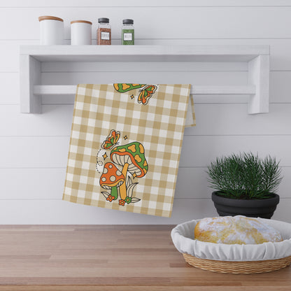 Retro Mushrooms Kitchen Towel