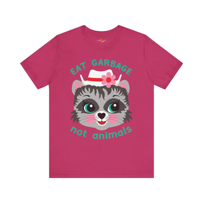 Eat Garbage Not Animals Cute Raccoon T-Shirt