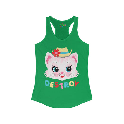 Destroy Kitty Women's Racerback Tank
