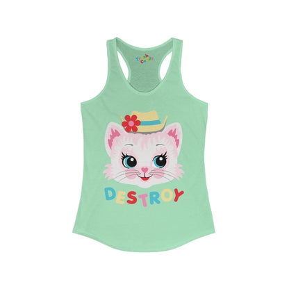 Destroy Kitty Women's Racerback Tank