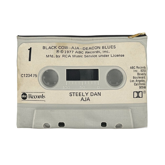 Steely Dan Aja Cassette Tape Zipper Pouch - Peg Black Cow Deacon Blues Josie Steely Dan Pencil Bag