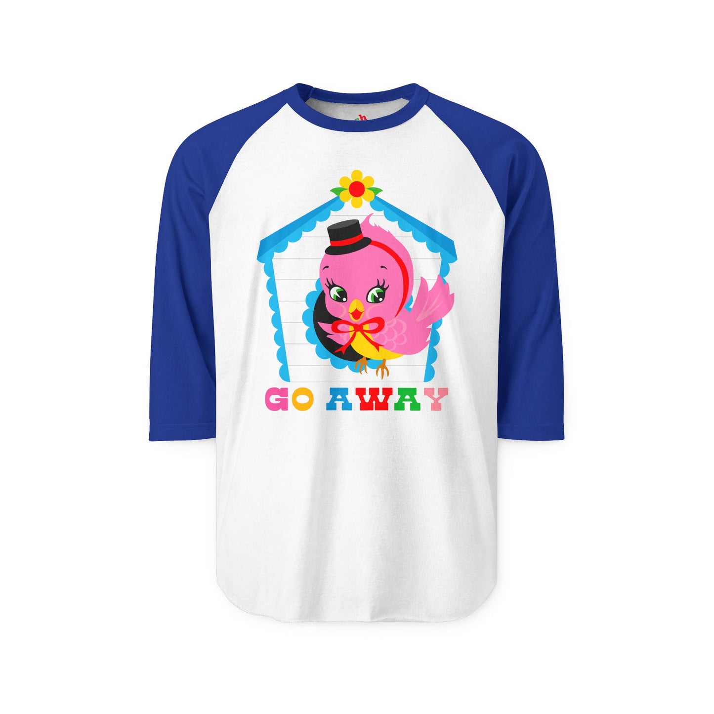 Go Away Raglan Baseball Shirt