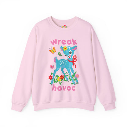 Wreak Havoc Retro Deer Sweatshirt