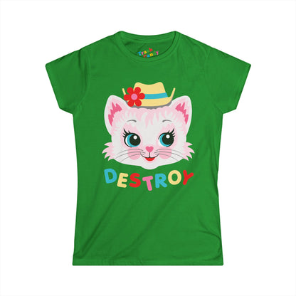 Cute Kitty Destroy Women's T-shirt