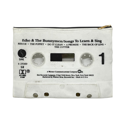 Echo and The Bunnymen Zipper Pouch - Songs to Learn and Sing Cassette Tape Zipper Pouch - Makeup Pencil Case