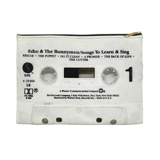 Echo and The Bunnymen Zipper Pouch - Songs to Learn and Sing Cassette Tape Zipper Pouch - Makeup Pencil Case