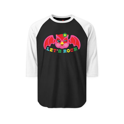 Let's Rock Cute Owl Raglan Baseball Shirt