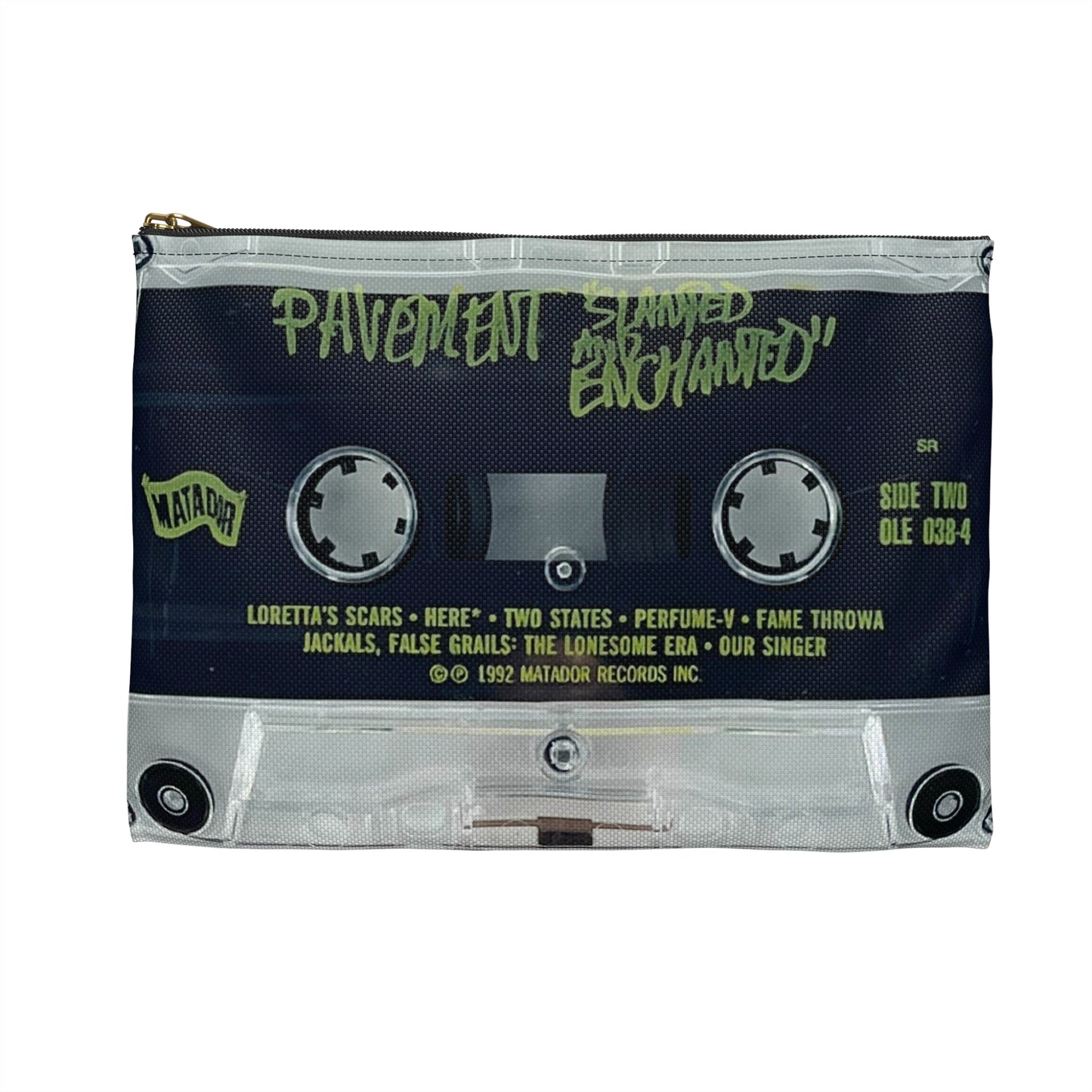 Pavement Cassette Tape Zipper Pouch - Slanted and Enchanted Stephen Malkmus Wowee Zowee Crooked Rain Pencil Bag