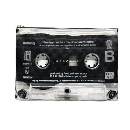 Nine Inch Nails Zipper Pouch - Nine Inch Nails The Downward Spiral Cassette Tape - NIN Cassette Tape Zipper Pouch