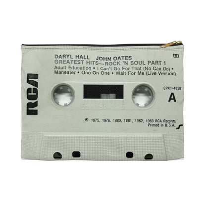 Hall and Oates Zipper Cassette Tape Pouch - I Can't Go For That Zipper Pouch - Maneater Private Eyes Makeup Pencil Case