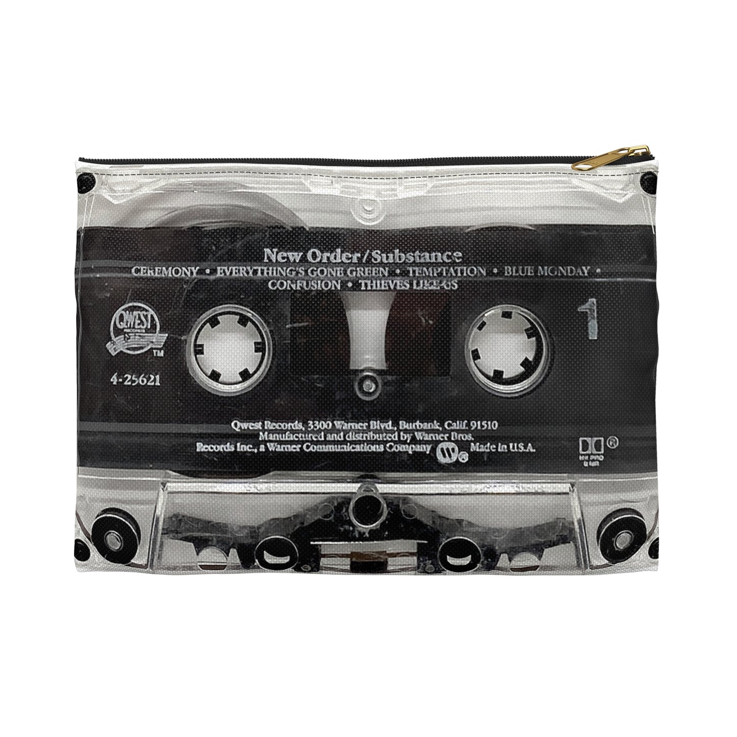 New Order Zipper Pouch - New Order Substance Cassette Tape Zipper Pouch - Blue Monday Bizarre Love Triangle True Faith
