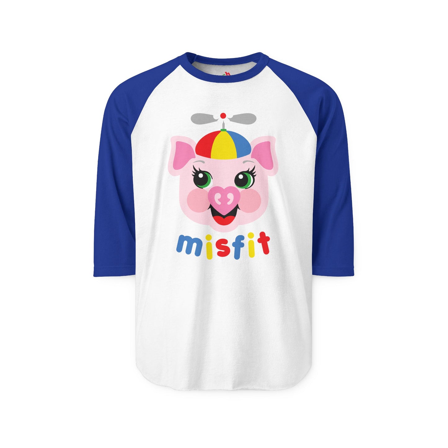 Misfit Piggy Raglan Baseball Shirt
