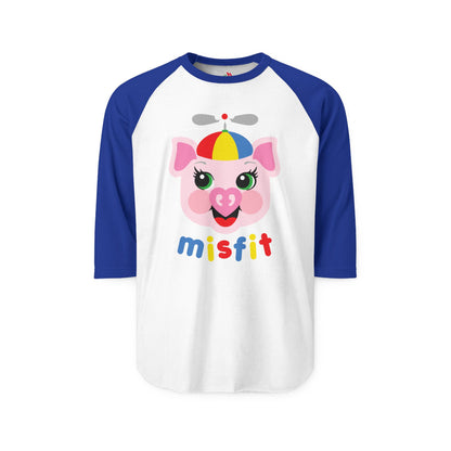 Misfit Piggy Raglan Baseball Shirt
