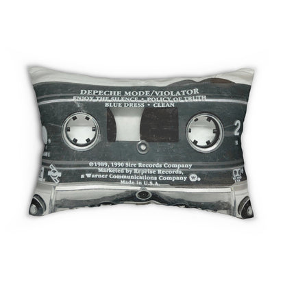 Retro Depeche Mode Cassette Tape Lumbar Pillow - Depeche Mode Violator Cassette Tape Throw Pillow