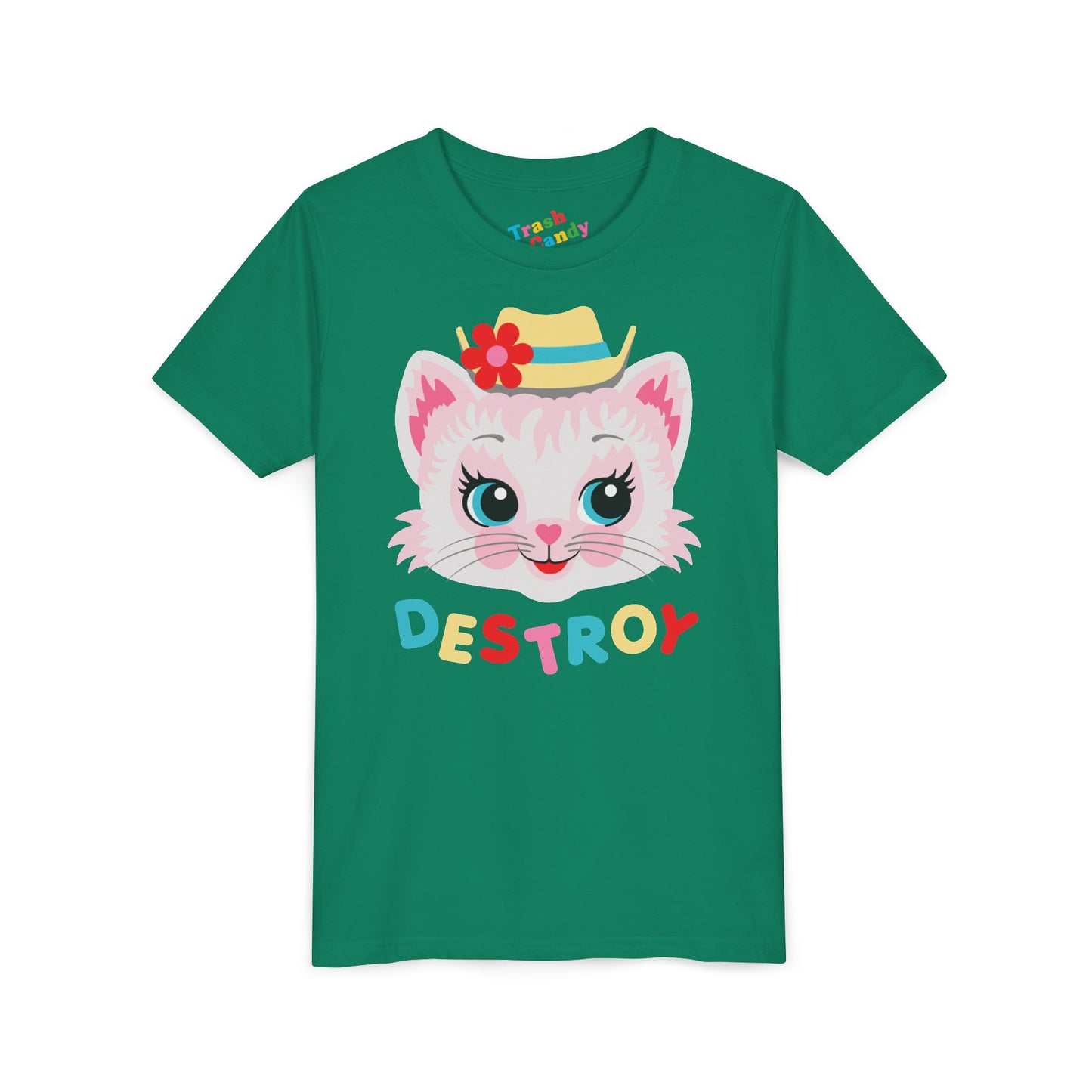 Cute Kitty Destroy Kids T-Shirt