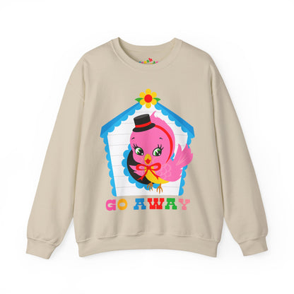Go Away Retro Birdy Sweatshirt