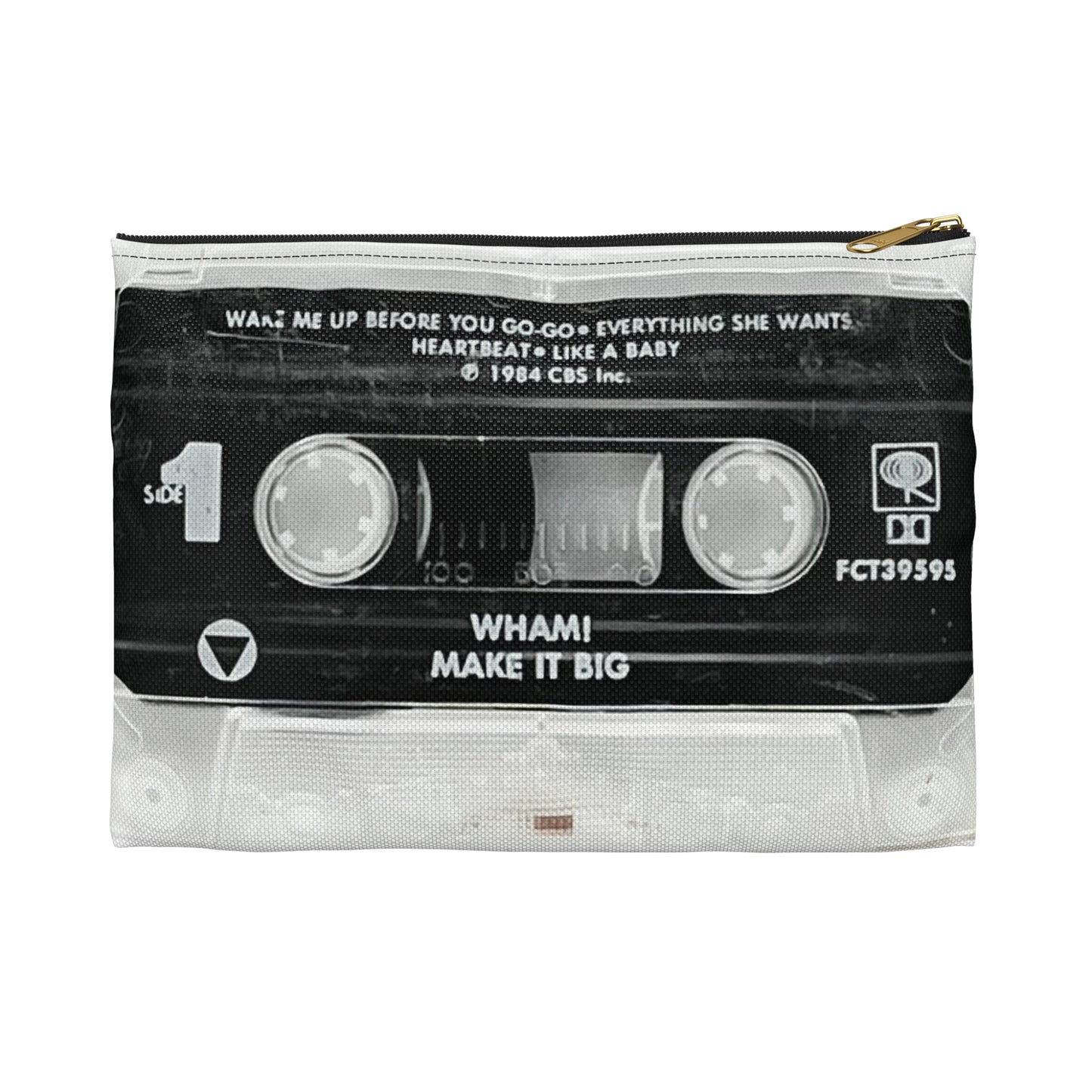 WHAM! Make it Big Zipper Pouch - George Michael Cassette Tape Zipper Pouch - Careless Whisper Wake Me Up Before You Go Go