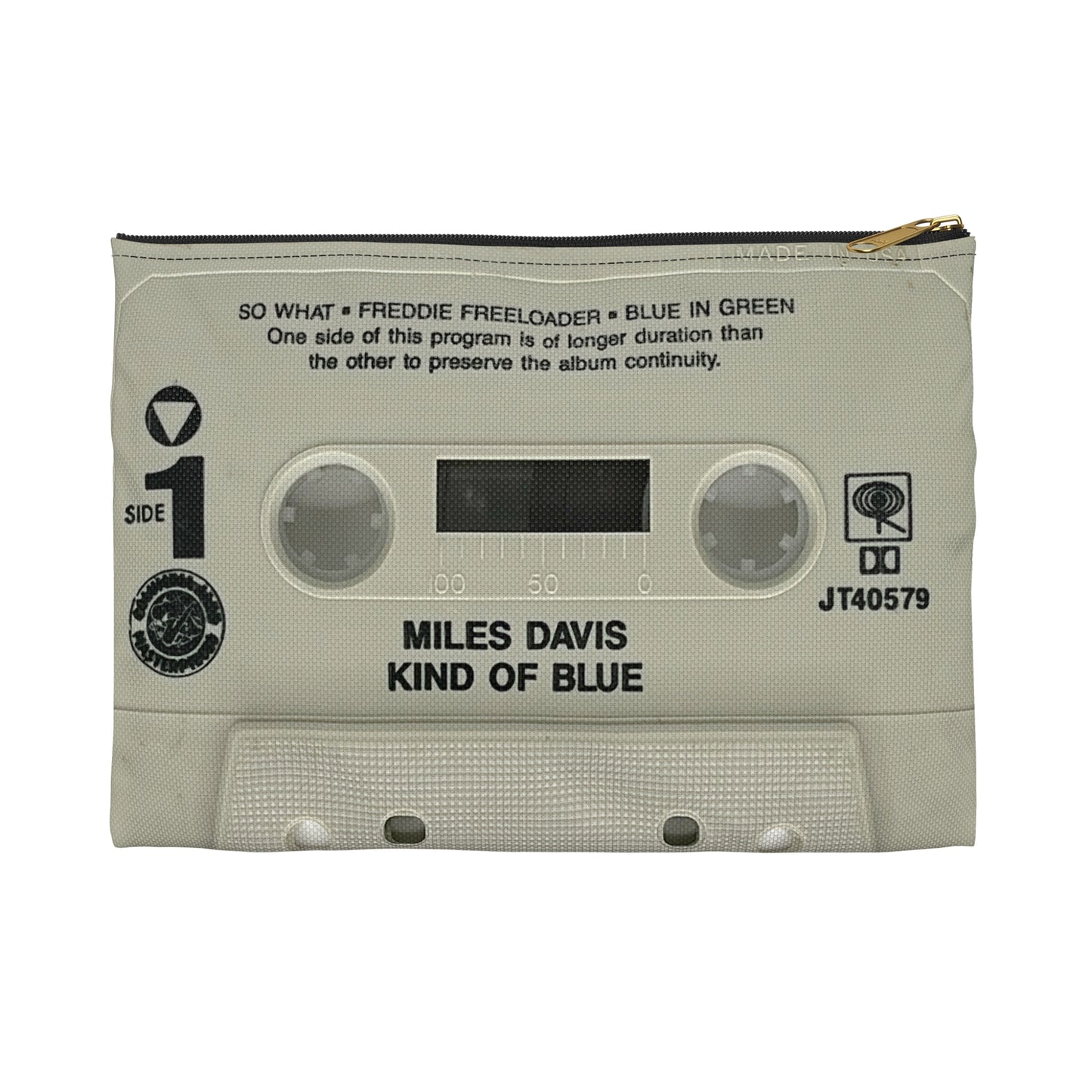 Miles Davis Cassette Tape Zipper Pouch