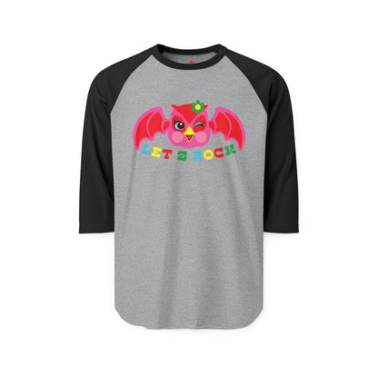 Let's Rock Cute Owl Raglan Baseball Shirt