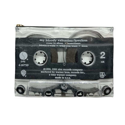 My Bloody Valentine Zipper Pouch - My Bloody Valentine Loveless Cassette Tape Zipper Pouch - MBV Cassette Pouch