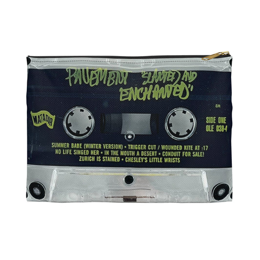 Pavement Cassette Tape Zipper Pouch - Slanted and Enchanted Stephen Malkmus Wowee Zowee Crooked Rain Pencil Bag