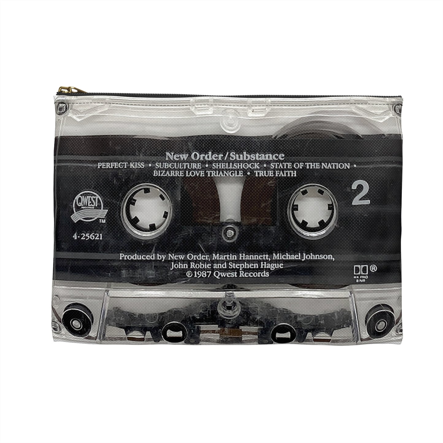 New Order Zipper Pouch - New Order Substance Cassette Tape Zipper Pouch - Blue Monday Bizarre Love Triangle True Faith