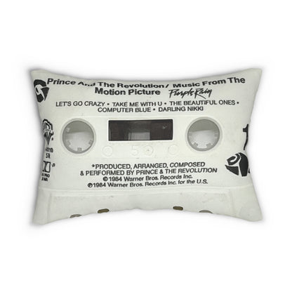 Retro Prince Purple Rain Cassette Tape Lumbar Pillow - Prince Cassette Tape Throw Pillow